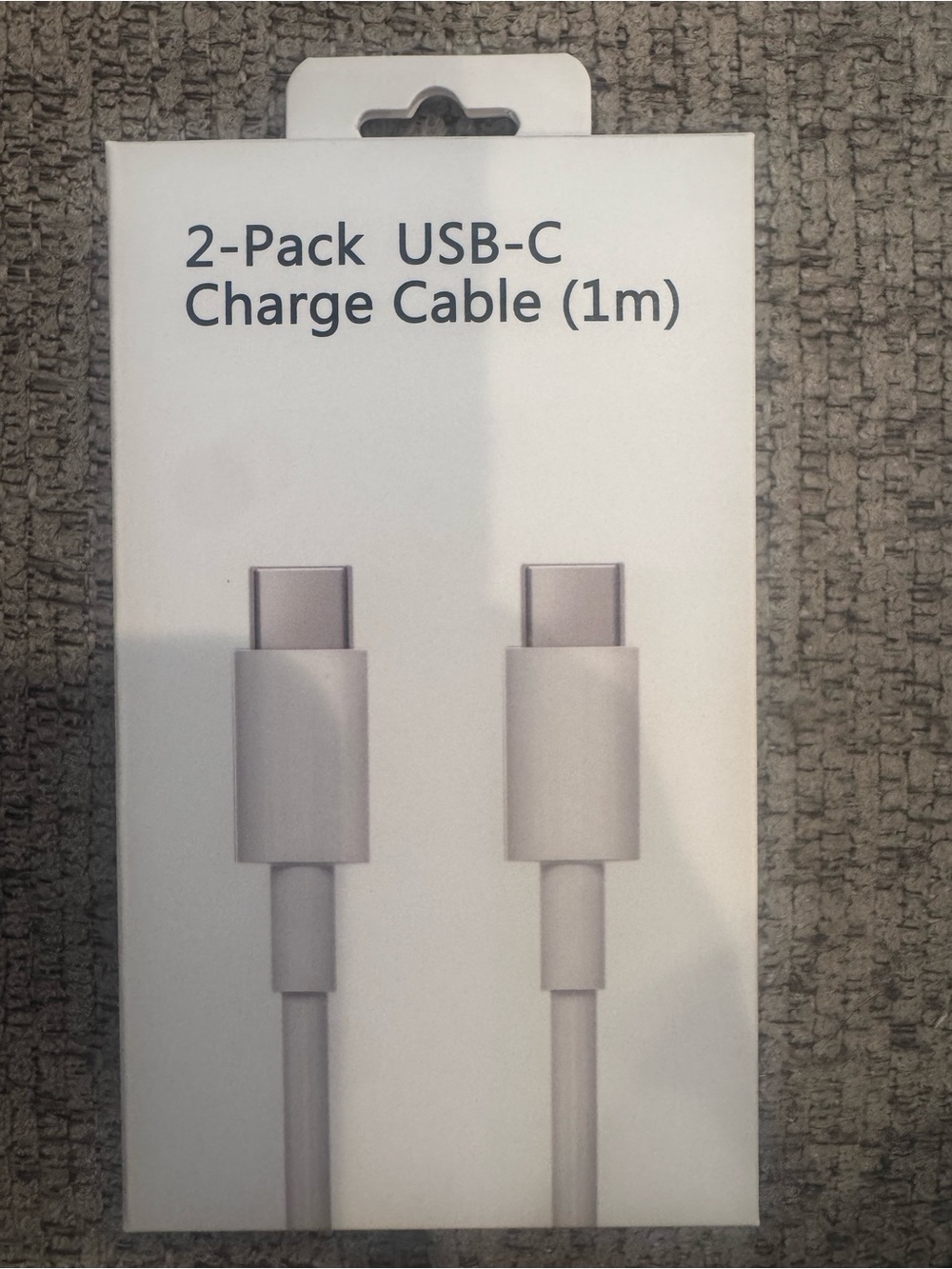 USB-C Charge Cable 2-Pack (1m) — White